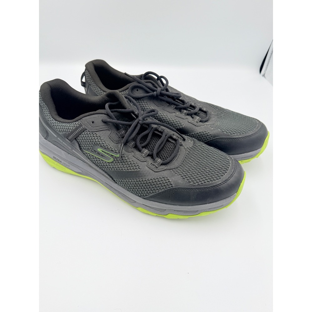 Skechers GoRun Trail Altitude Mens 13 Black Lime Water Repellent SN 220111 BKLM